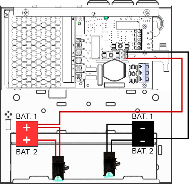 Connecting a battery