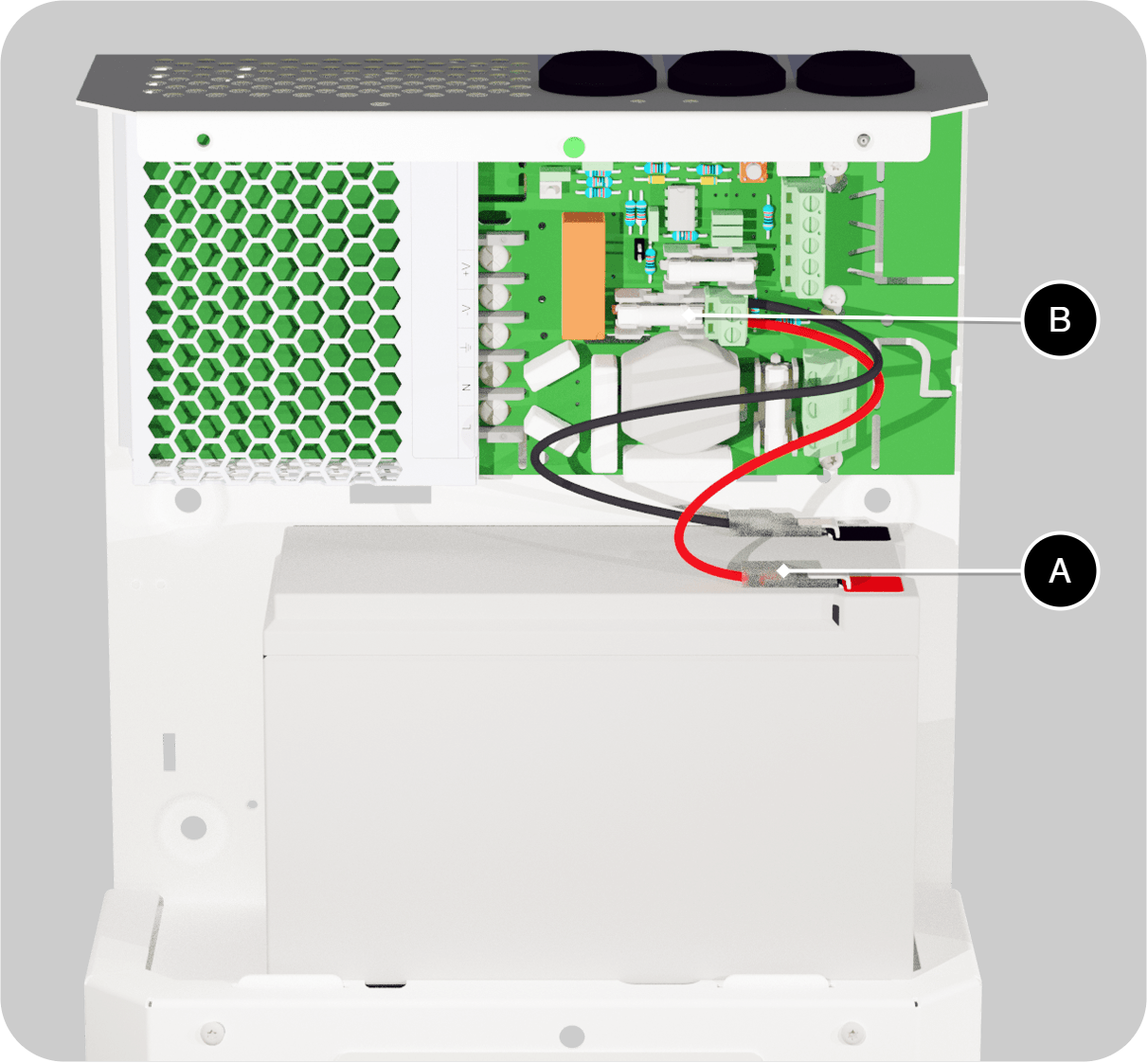 Inkoppling av ett batteri