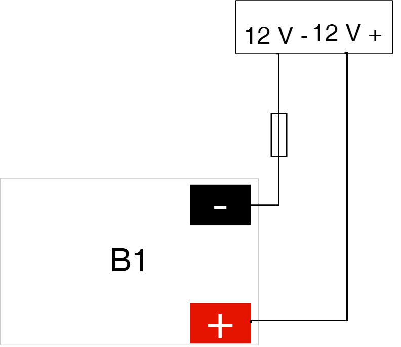 Koblingsskjema for batterier i batteribackup