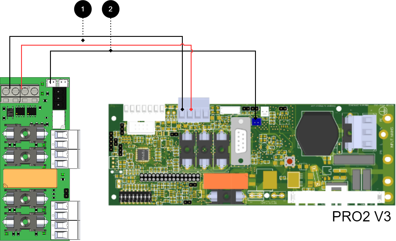 Connect the card as shown in the picture.