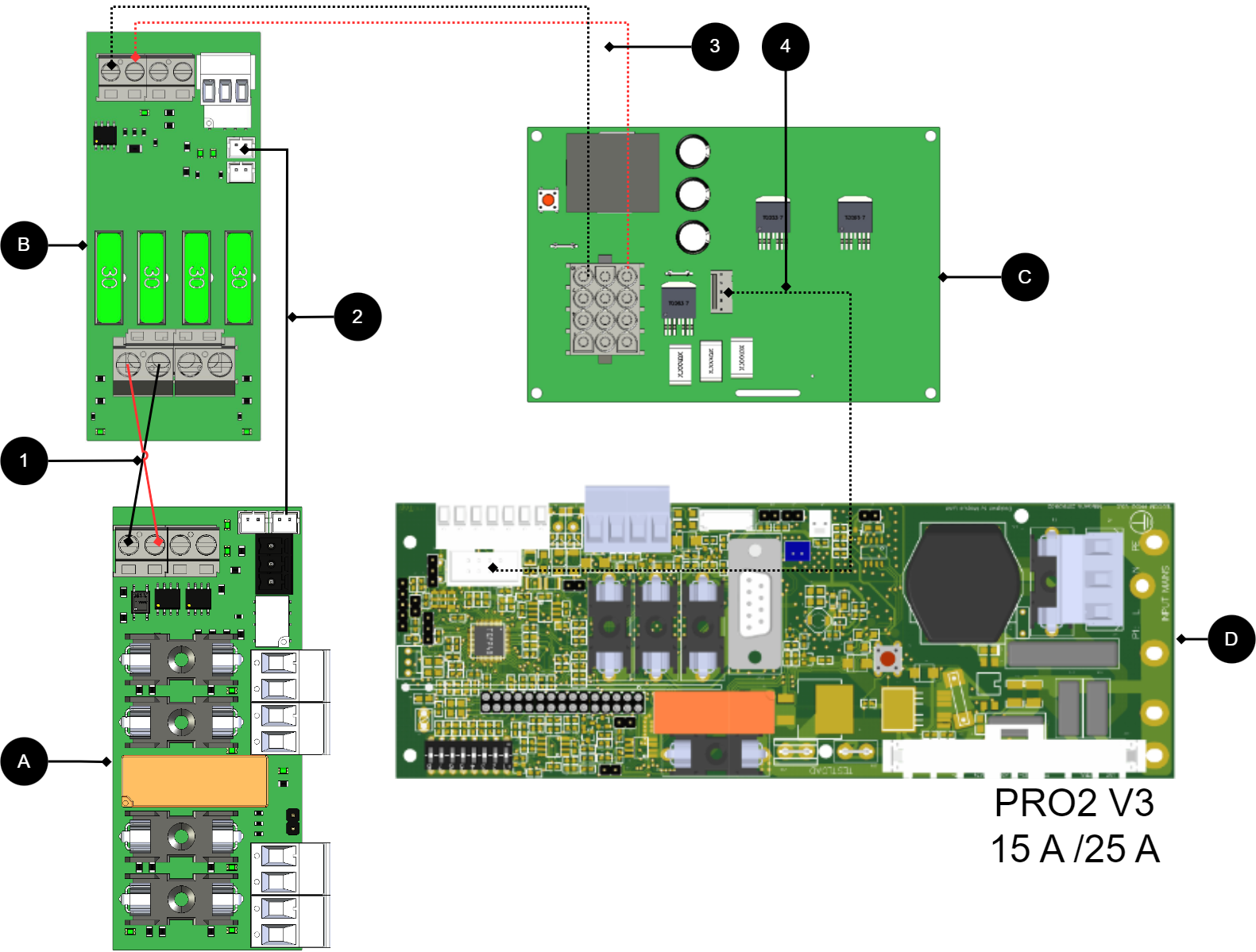 Connect the card as shown in the picture.