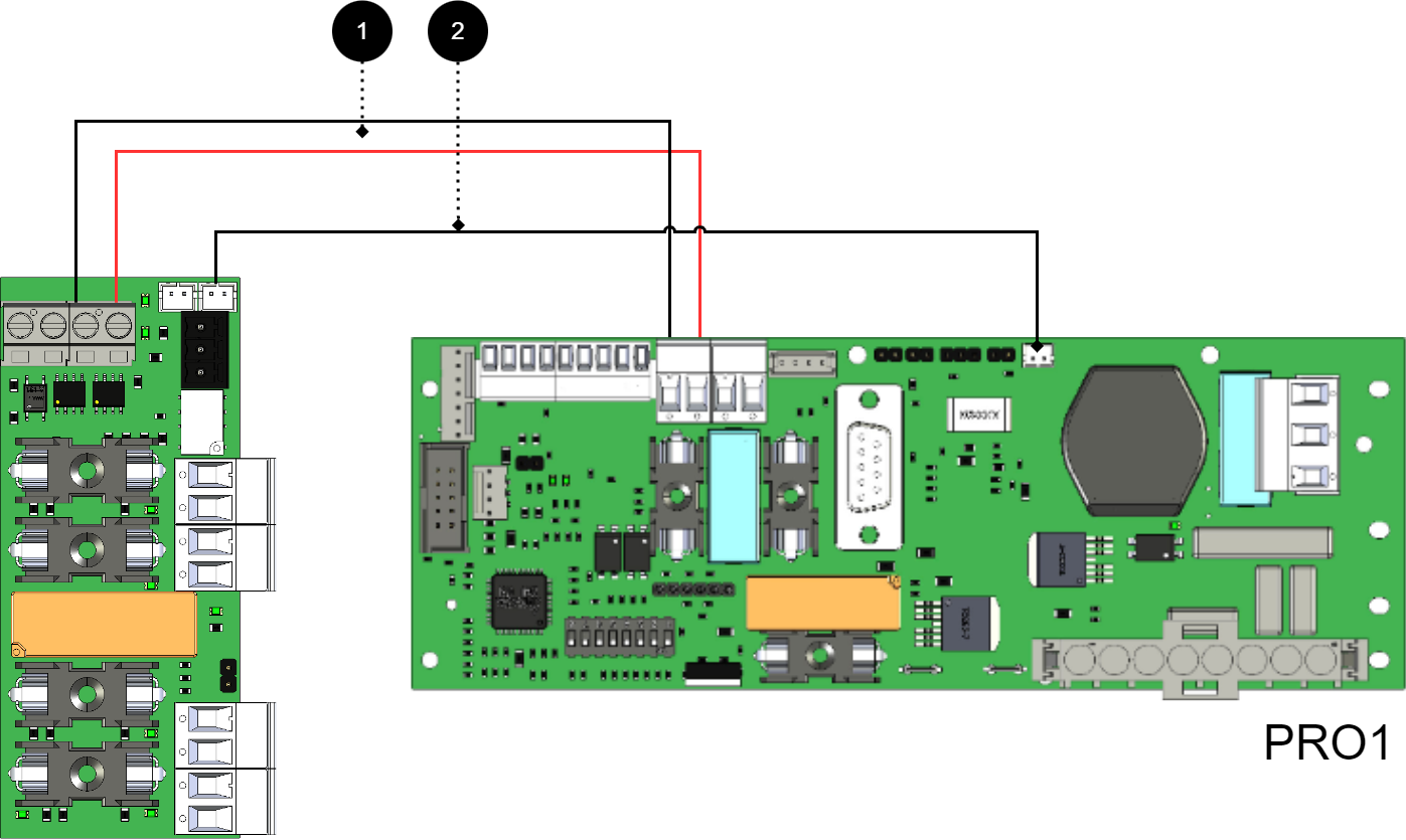 Connect the card as shown in the picture.