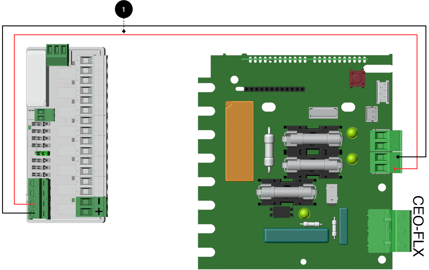 Connect the card as shown in the picture