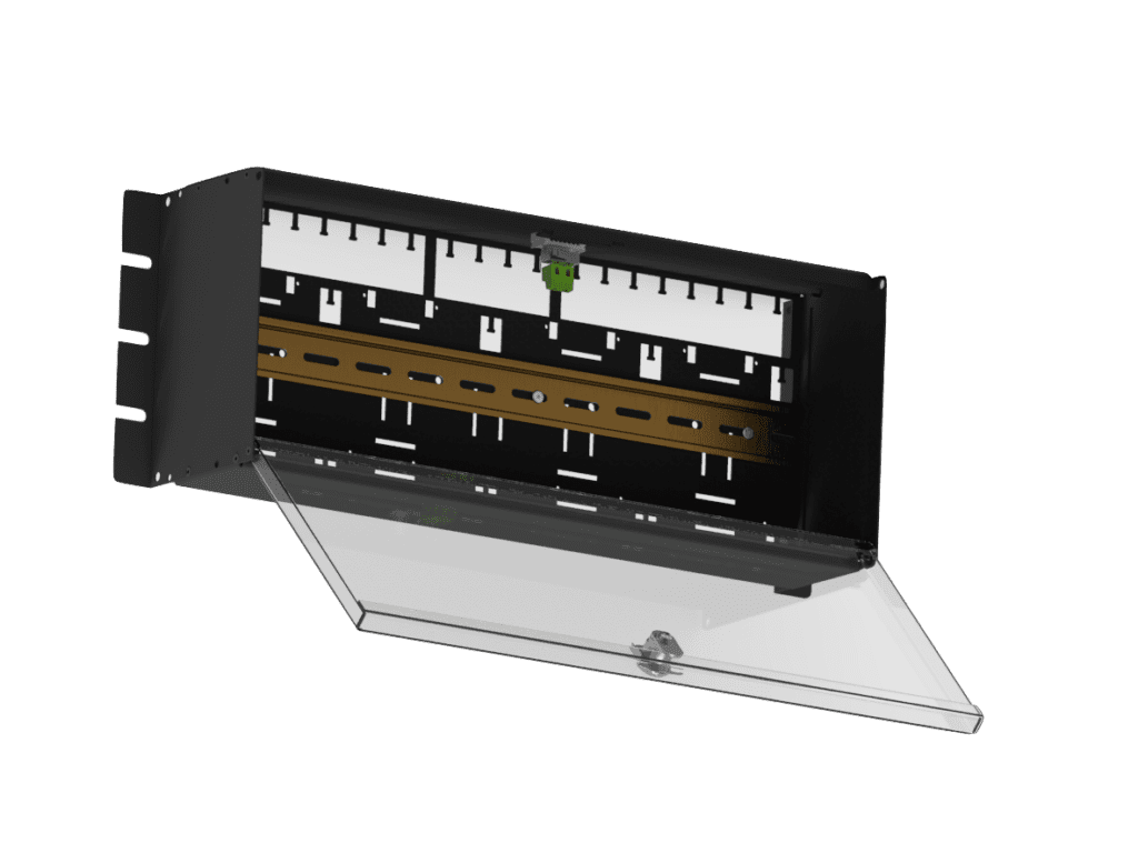 19 rack DIN module holder - Milleteknik